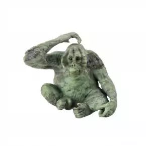 Stone-cut miniature Orangutan in Faberge style 