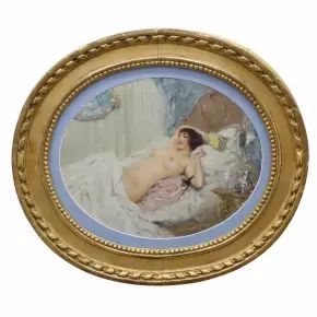 Painting "Nude girl", K.Somov, 1897 