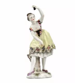 Figurine en porcelaine Danseuse aux castagnettes. 