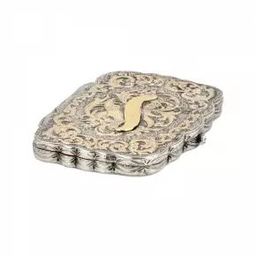 Rectangular silver cigarette case