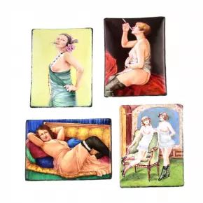 Four erotic plaques. 