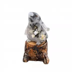Камнерезная миниатюра Зайчиха на пеньке. В стиле Фаберже.