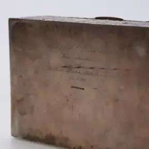 Silver box for cigarettes "Nugget" Finland. Early 20th century. 