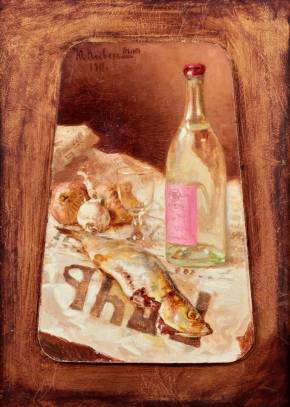Julius Yulievich Klever (son). (1882-1942) Still life with fish .