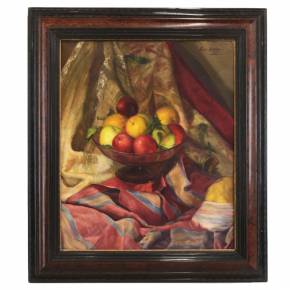 LUIS GARCÍA OLIVER. "Still life with apples". 