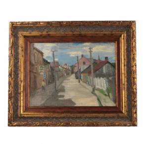 Glezna "Pilsētas ainava" 1920 Oļģerts Jaunarājs 