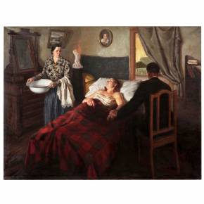 Oto Grunde (1907-1982) Pie pacienta gultas.
