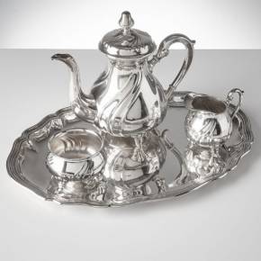 Silver coffee set consisting of four items 