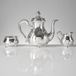 Silver coffee set consisting of four items 
