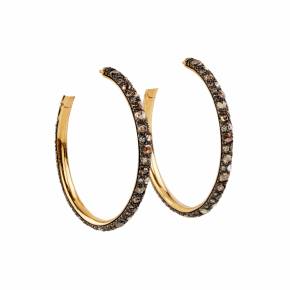 Золотые серьги с бриллиантами.Gioielli Pomellato Tango earrings.