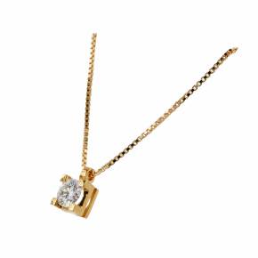 Gold pendant and earrings with diamonds. Giorgio Visconti. 