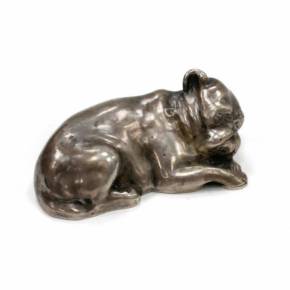 Silver Dog in the Faberge style, Russia 1920 century 