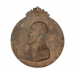 A. Bargas. Bronzas medaljons Aleksandrs III Empereur de toutes les Russies, Kronštate 1891. 