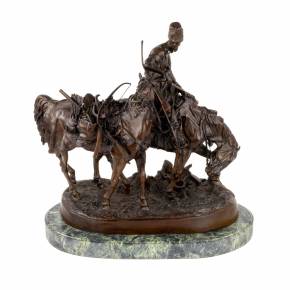 Бронзовая скульптура Запорожский казак после боя. Модель Е.Лансаре.