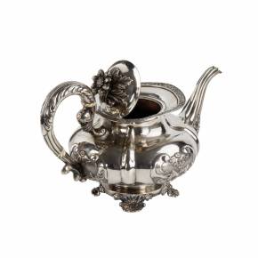 Russian silver teapot. The Russian Empire. Riga. 1844 