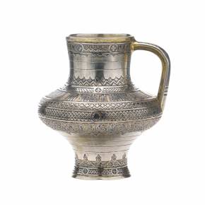 Russian silver jug for kvass by Ovchinnikov. 