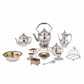 French silver tea service, ODIOT PARIS. 19th century. 
