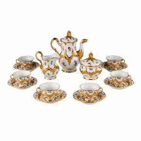 Meissen coffee service for 6 persons. 