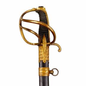 19th century officer`s saber with the initials S.M.G. 