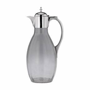 Aldwinckle & Slater. English glass jug in Victorian silver. London 1893 