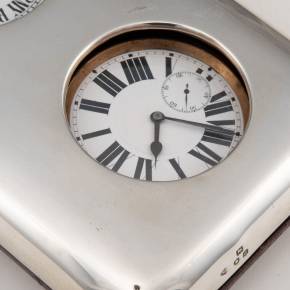 William Comyns. Барометр и часы с настольной подставкой для часов викторианской эпохи XIX века.