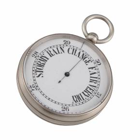 Guillaume Comyns. Baromètre et horloge avec support d&39;horloge de bureau victorien du XIXe siècle. 