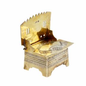 Russian silver salt shaker throne. 19th century. 