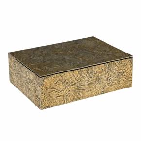 Century Tiffany & Co. Silver gilded cigar box, nugget. 
