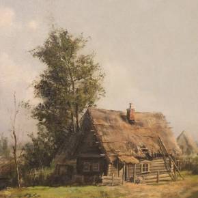 Картина «Сельский пейзаж». Михаил Константинович Клодт (1832-1902).