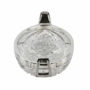 Fruit vase by F. Laurier. Crystal in silver. 