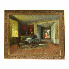Glezna “Vecajā muižā”. Zigfrīds Aleksandrs Bīlenšteins. 