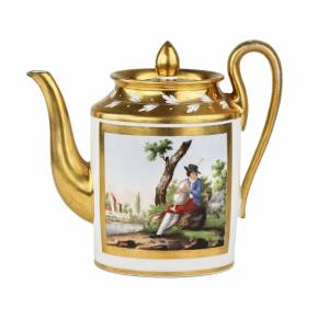 Фарфоровый чайник фабрики Гарднер. Россия, 1820-1830-е гг.