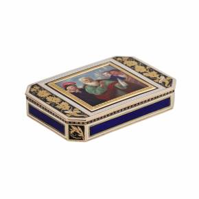 Snuffbox made of gold and enamel, Hanau, 1810 -1815 