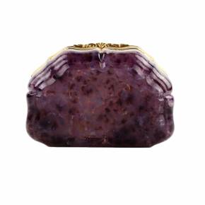 Unique snuff box made of solid amethyst with gold. I. Keibel, St. Petersburg, 19th century. 