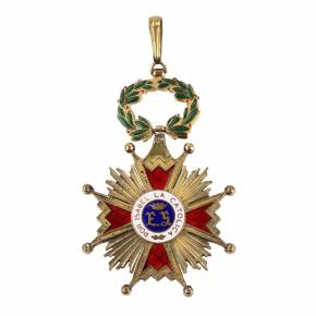 Badge of the Spanish Order of Isabella the Catholic, second class. 