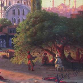 View of Constantinople and the Bosphorus. Studios I.K. Aivazovsky. 1856