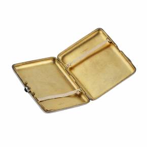Soviet, silver cigarette case overlooking Red Square. Kyiv. 1930-58 