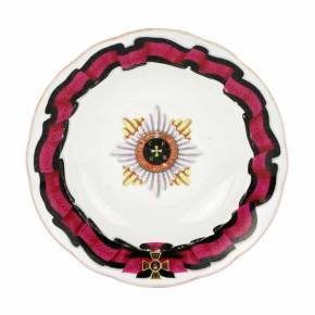 Plate of the Order service from Popovs factory. 1840-1850s 