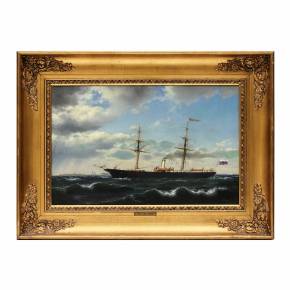 Carl Emil Baagoe. Landscape with a Russian ship. 