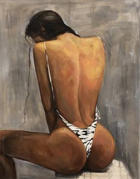  Meryem Tayganskaya, Nude Painting, Oil on Canvas, 21st Century