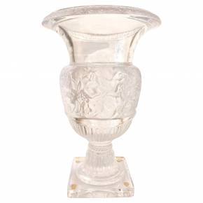 Lalique Versailles Vase in Clear Crystal — France, 1939 Design, Circa 1990
