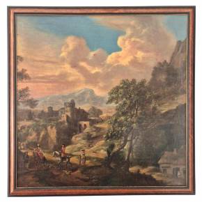Hunting scene, 18th century, Oil on canvas