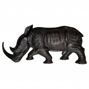 Carved wood rhinoceros, Circa 1950