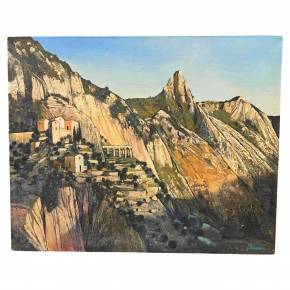 Oil-Painting by Jean Thomas (1923- 2019): `the Viaduct of Caramel`