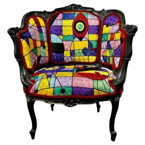 Reupholstered Napoleon III Bergere Chair, 19th Century