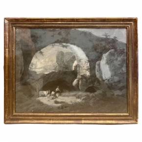 17th Century Grisaille of a Dutch Pastoral Scene