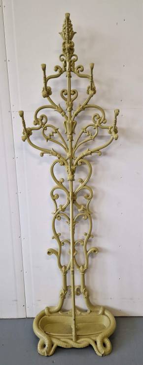 Antique cast iron coat rack.