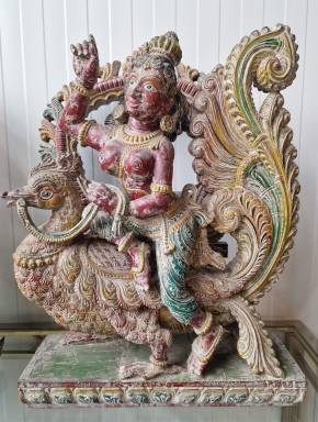 An Indian deity decorated with fine carvings